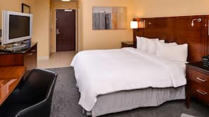 In-room safe, desk, laptop workspace, blackout curtains