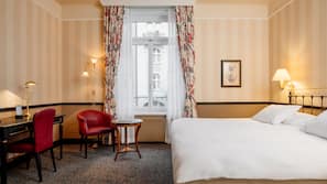 1 bedroom, hypo-allergenic bedding, down duvet, minibar