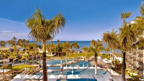 5 outdoor pools, pool cabanas (surcharge), pool umbrellas