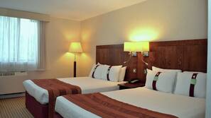 In-room safe, desk, laptop workspace, blackout curtains