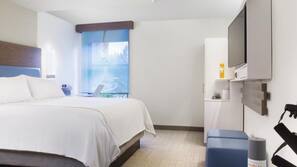 Desk, blackout drapes, iron/ironing board, free WiFi
