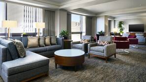 Premium bedding, down comforters, pillowtop beds, in-room safe