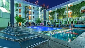 Outdoor pool, cabanas (surcharge), sun loungers
