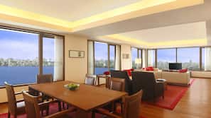 Premium bedding, minibar, in-room safe, desk