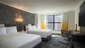 Roupas de cama premium, edredons de pluma, cofres nos quartos
