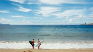 Beach nearby, white sand, free beach shuttle, beach cabanas
