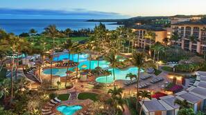 3 outdoor pools, cabanas (surcharge), sun loungers