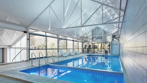 Indoor pool, pool loungers