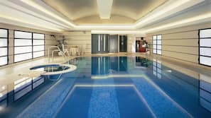 Una piscina cubierta