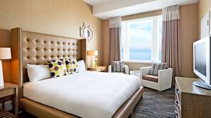 Egyptian cotton sheets, premium bedding, down comforters, in-room safe