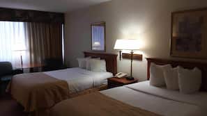 Down comforters, blackout drapes, iron/ironing board, free WiFi