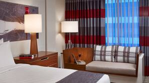 In-room safe, desk, laptop workspace, iron/ironing board