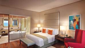 Egyptian cotton sheets, premium bedding, minibar, in-room safe