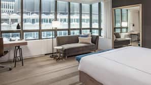 Premium bedding, down comforters, pillowtop beds, in-room safe