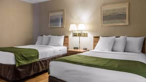 Premium bedding, desk, blackout drapes, iron/ironing board