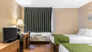 Premium bedding, desk, blackout drapes, iron/ironing board