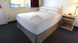 Premium bedding, down comforters, Select Comfort beds, in-room safe