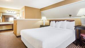 In-room safe, desk, iron/ironing board, free cribs/infant beds