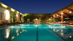 Outdoor pool, open 6:00 AM to 11:00 PM, sun loungers