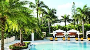 Indoor pool, 3 outdoor pools, pool cabanas (surcharge), pool umbrellas