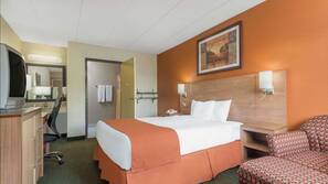 Pillowtop beds, desk, laptop workspace, blackout drapes