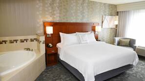 Premium bedding, down comforters, desk, iron/ironing board