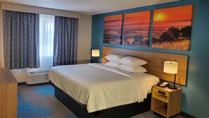 In-room safe, desk, laptop workspace, blackout drapes