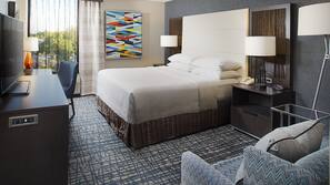 Hypo-allergenic bedding, down comforters, in-room safe, desk