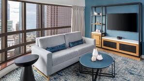 1 bedroom, premium bedding, pillowtop beds, desk