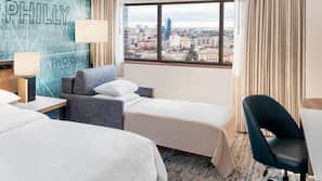 1 bedroom, premium bedding, pillowtop beds, desk