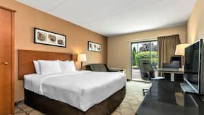 Premium bedding, pillowtop beds, desk, blackout drapes