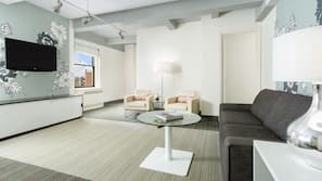 40-inch Smart TV with cable channels, TV, pay-per-view films