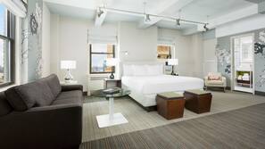 Premium bedding, pillow top beds, in-room safe, desk