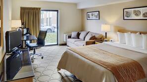 Premium bedding, pillow top beds, desk, blackout curtains