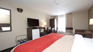 Desk, blackout drapes, iron/ironing board, rollaway beds