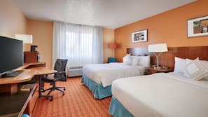 Premium bedding, down comforters, pillowtop beds, iron/ironing board