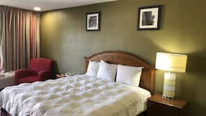 Blackout drapes, iron/ironing board, free WiFi, linens