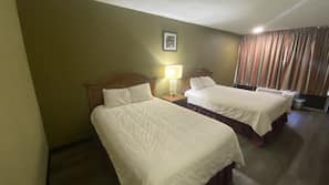 Blackout drapes, iron/ironing board, free WiFi, linens
