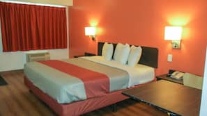 Desk, free WiFi, bed sheets