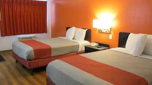 Desk, free WiFi, bed sheets