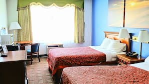 In-room safe, desk, blackout drapes, free cribs/infant beds