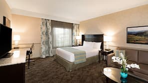Premium bedding, down comforters, pillowtop beds, in-room safe