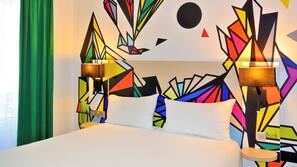 Coffres-forts dans les chambres, bureau, rideaux occultants