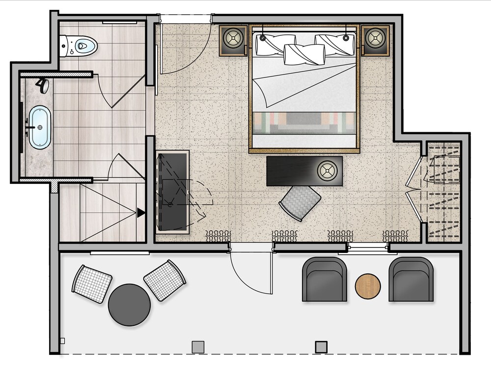 Floor plan, MacArthur Place