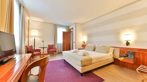 Down comforters, memory foam beds, minibar, in-room safe