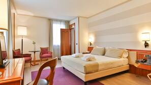 Down comforters, memory foam beds, minibar, in-room safe