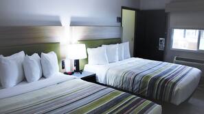 Desk, blackout curtains, iron/ironing board, free WiFi