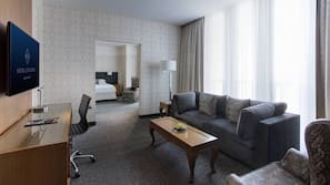 Egyptian cotton sheets, pillowtop beds, minibar, in-room safe