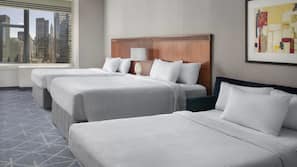 Premium bedding, pillowtop beds, in-room safe, desk