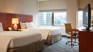 Premium bedding, pillowtop beds, in-room safe, desk